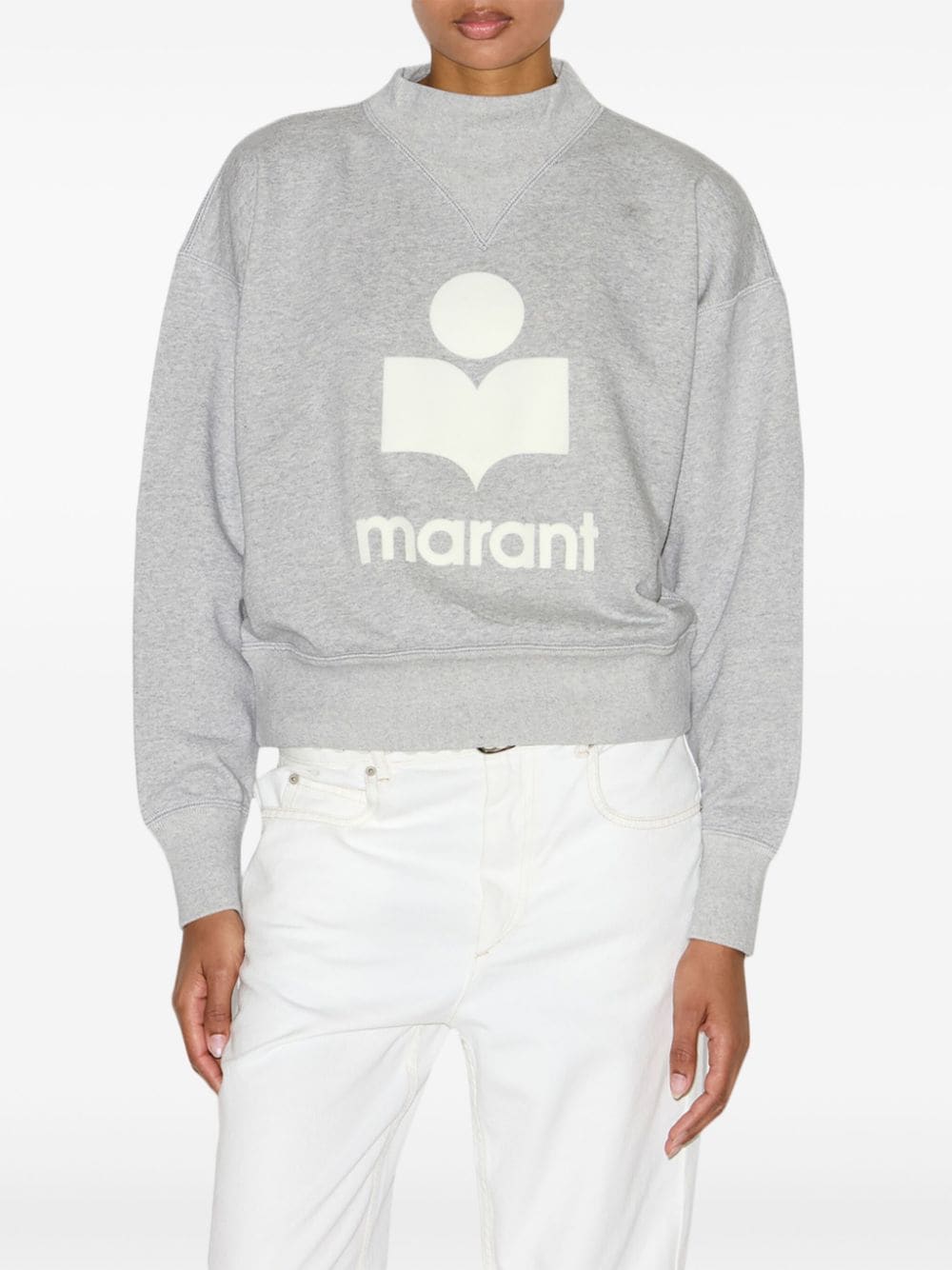 Shop Marant Etoile Moby Sweatshirt In Grey