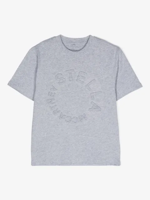 Stella McCartney Kids logo-embossed jersey T-shirt