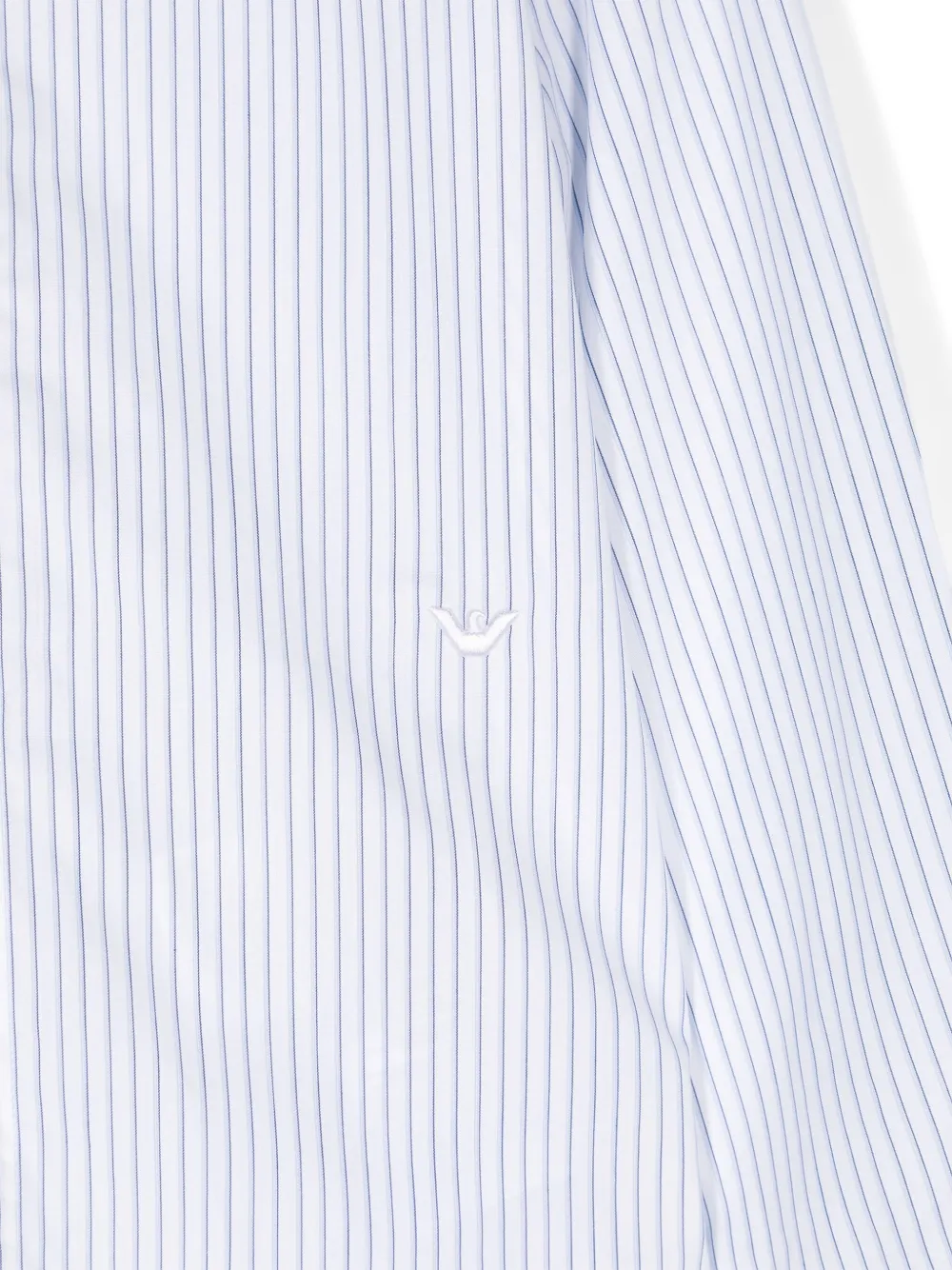 Emporio Armani Kids Gestreept katoenen shirt Blauw