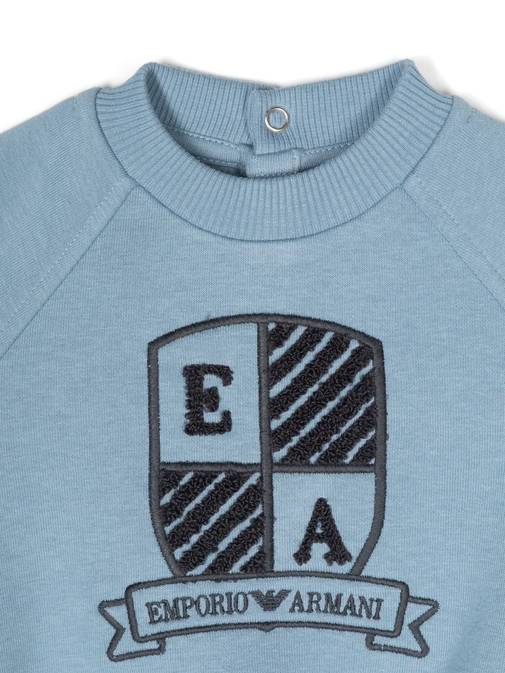 Emporio Armani Kids Jersey sweater met geborduurd logo Blauw