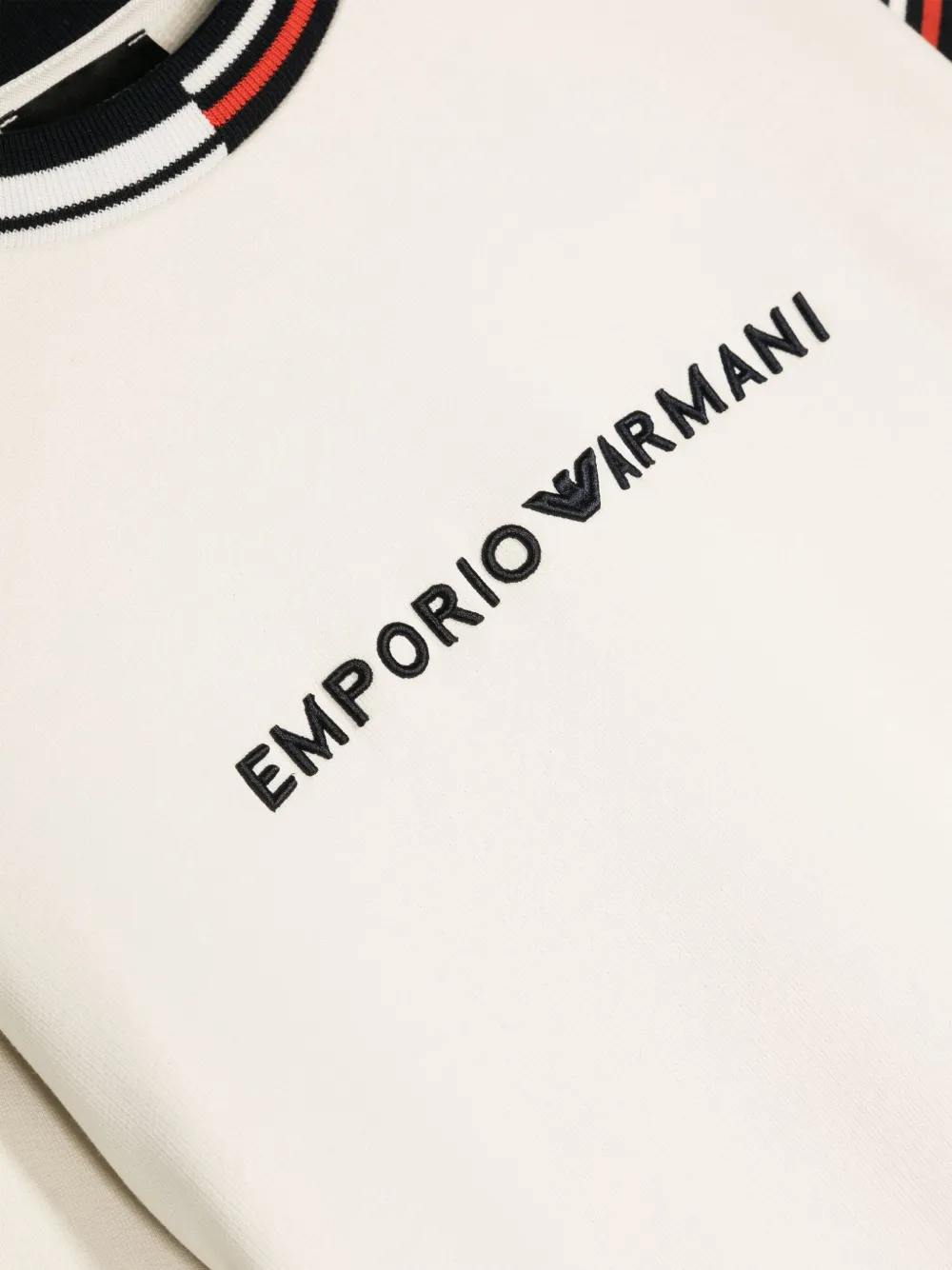 Emporio Armani Kids Sweater met geborduurd logo Wit