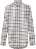 Canali checked shirt - White