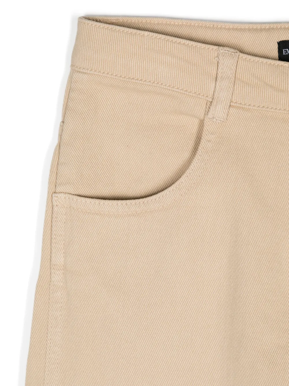 Emporio Armani Kids Mid waist pantalon Beige