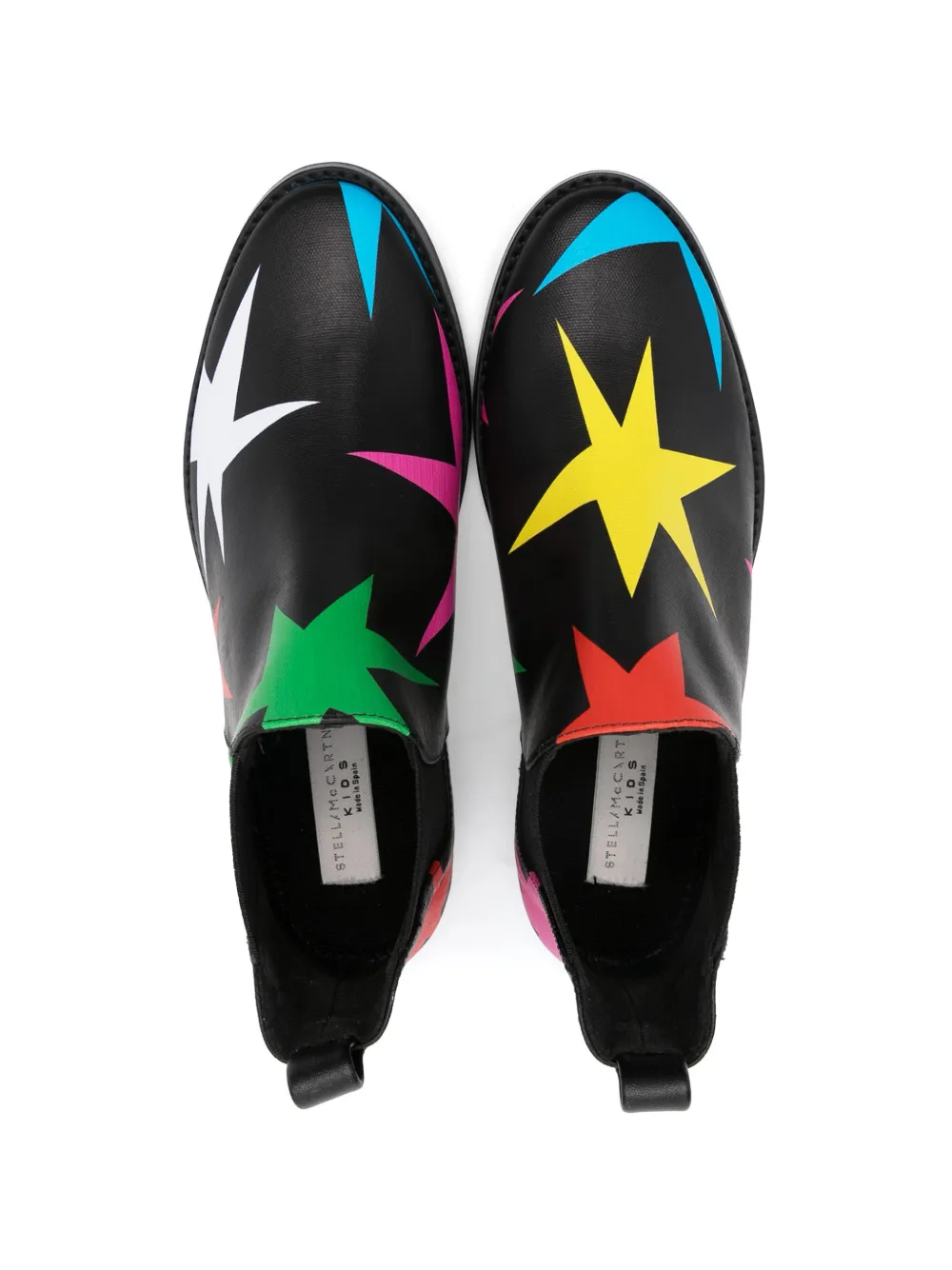 Stella McCartney Kids Slip-on enkellaarzen met sterprint Zwart