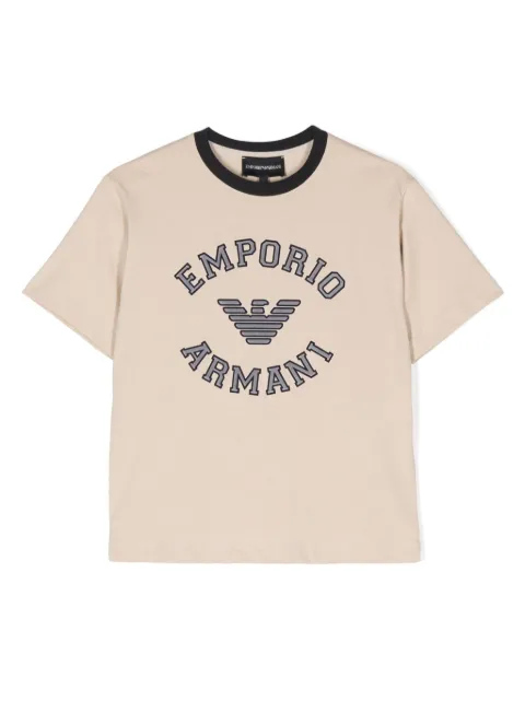 Emporio Armani Kids logo-appliqué cotton T-shirt