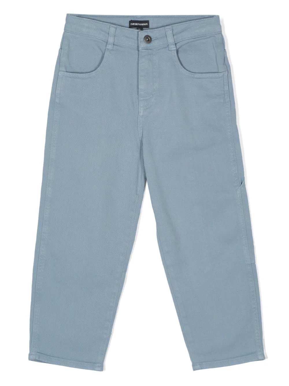 Emporio Ar i Kids Mid waist straight jeans Blauw
