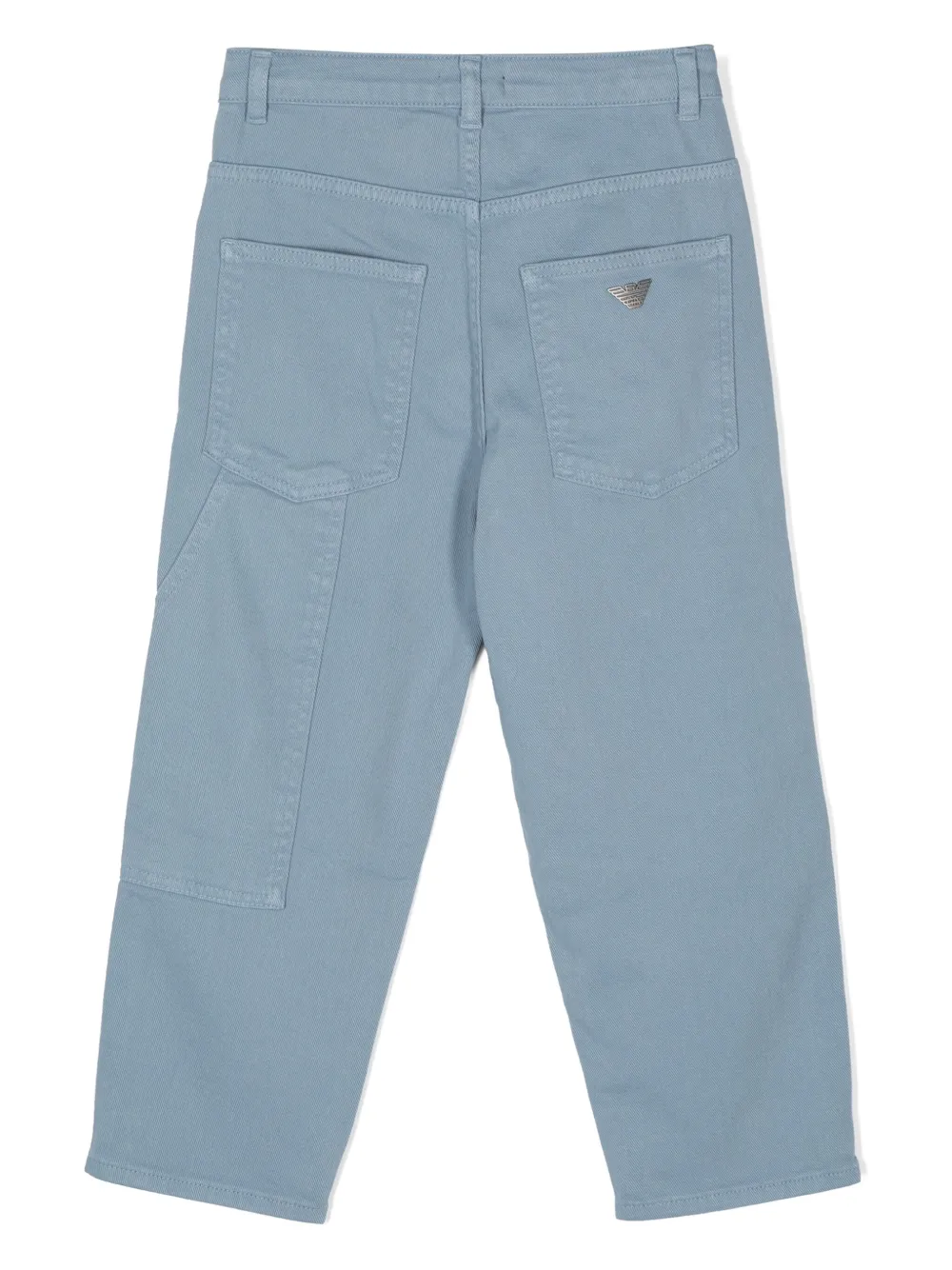 Emporio Armani Kids Mid waist straight jeans Blauw