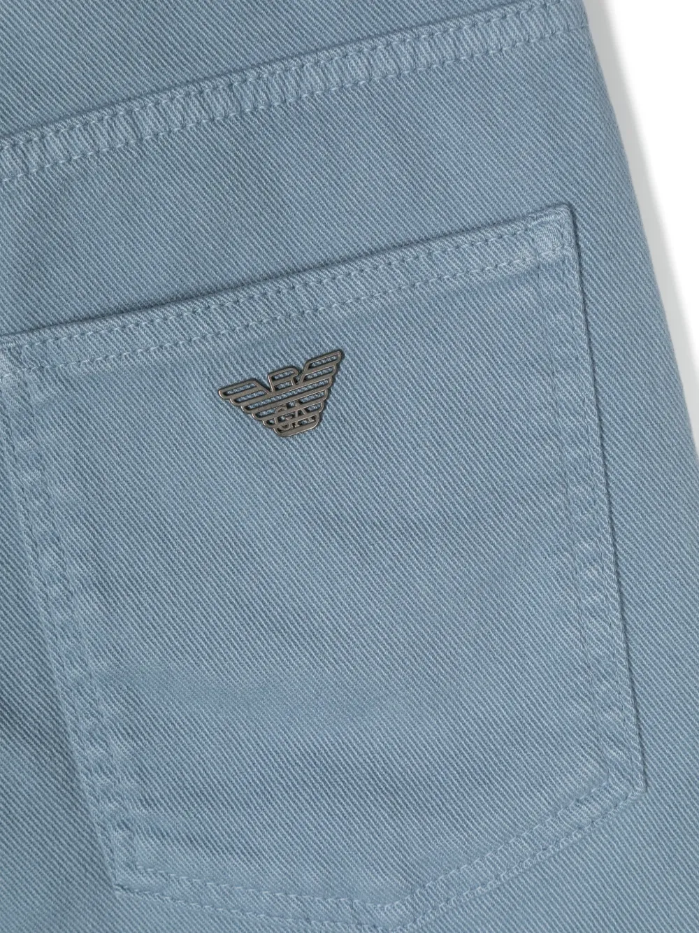 Emporio Armani Kids Mid waist straight jeans Blauw