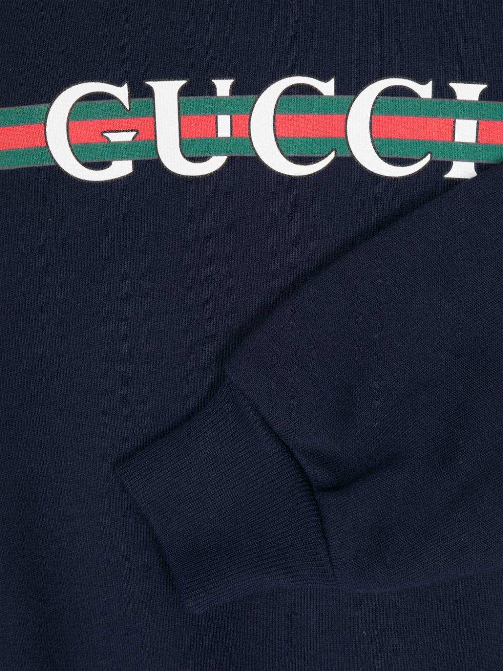 GUCCI LOGO-PRINT COTTON SWEATSHIRT 