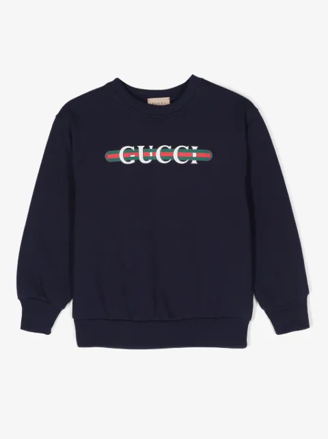 Gucci Kids sudadera con logo estampado
