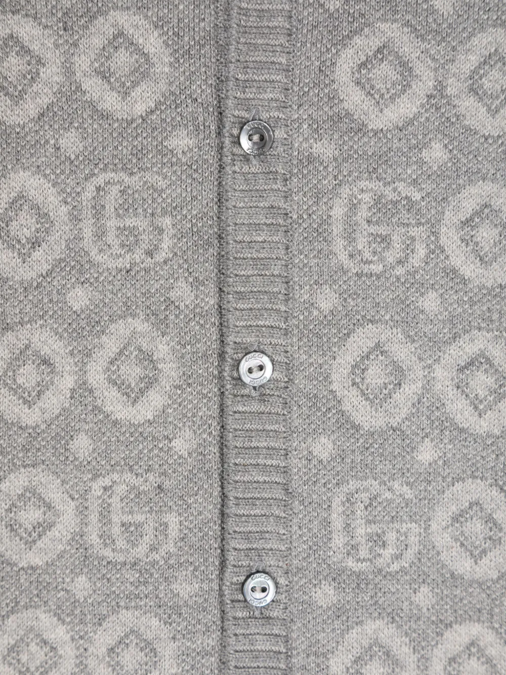 Gucci Kids Katoenen romper met GG logo Grijs