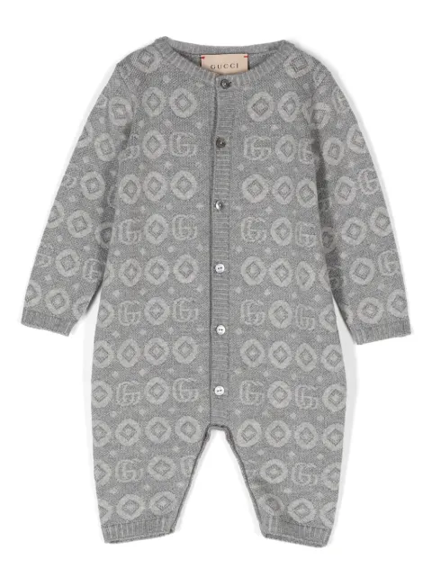 Gucci Kids Double G-logo cotton romper