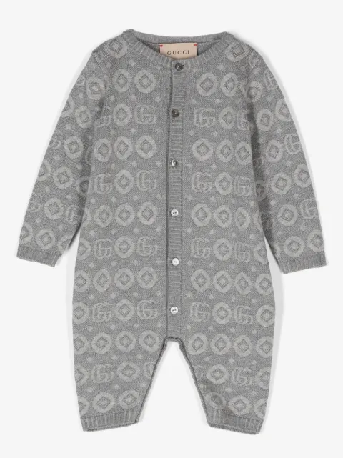 Gucci Kids Double G-logo cotton romper