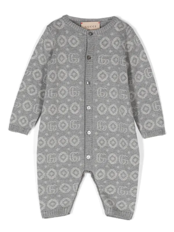 Gucci Kids ダブルG ロンパース | グレー | FARFETCH JP