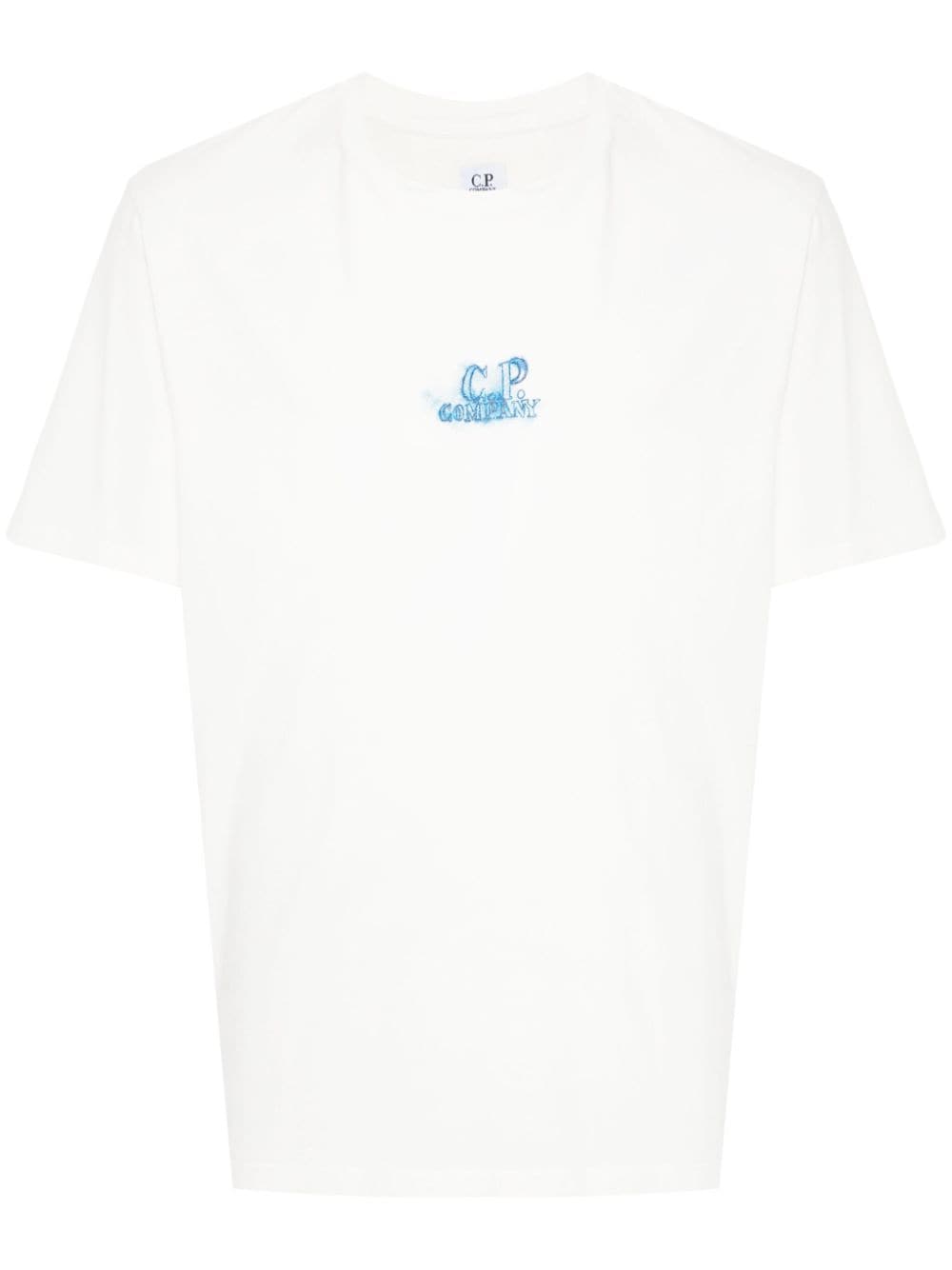 Shop C.p. Company Logo-print T-shirt In White