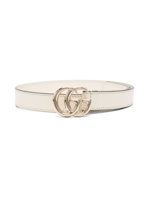 Gucci Kids Double G-buckle leather belt