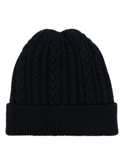 Canali cable-knit beanie hat