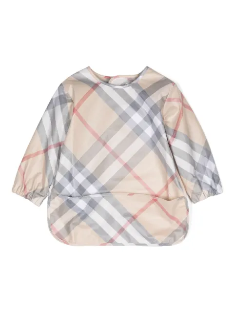 Burberry Kids long-sleeves checked bib