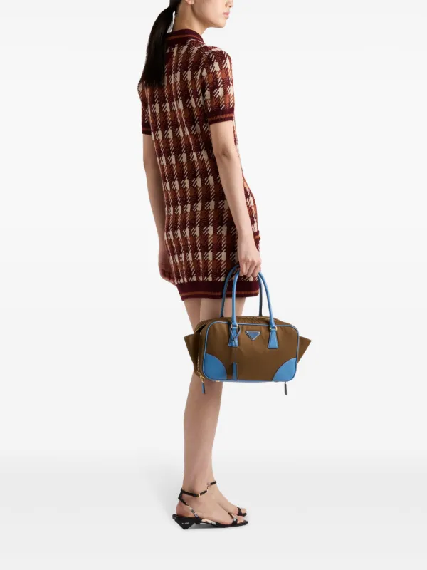 Prada Wool Knit Mini Dress | Red | FARFETCH GE