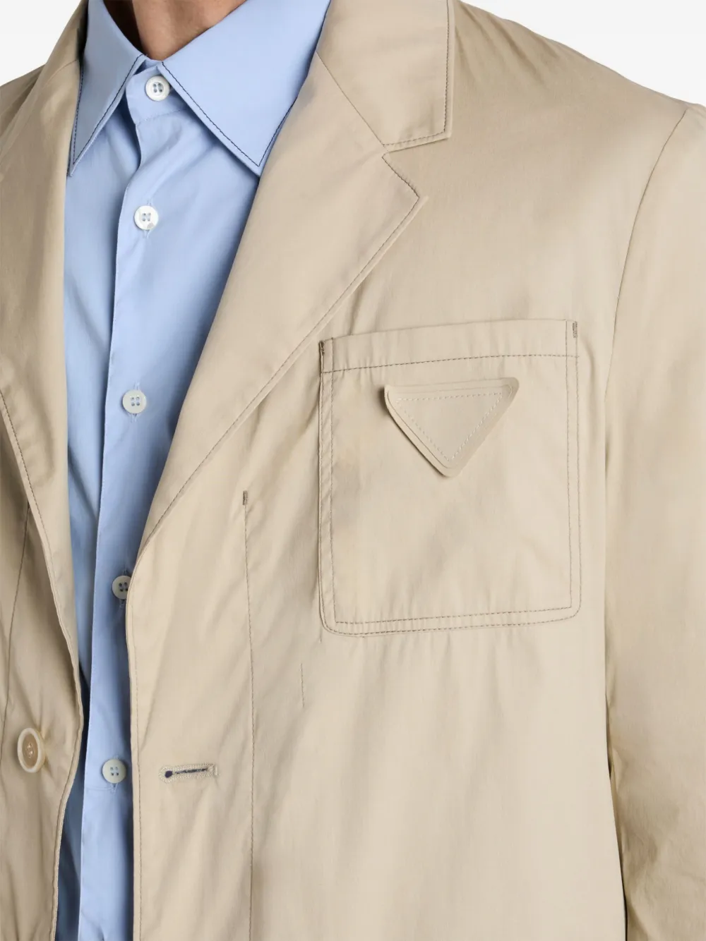 Prada Shirtjack met patch Beige