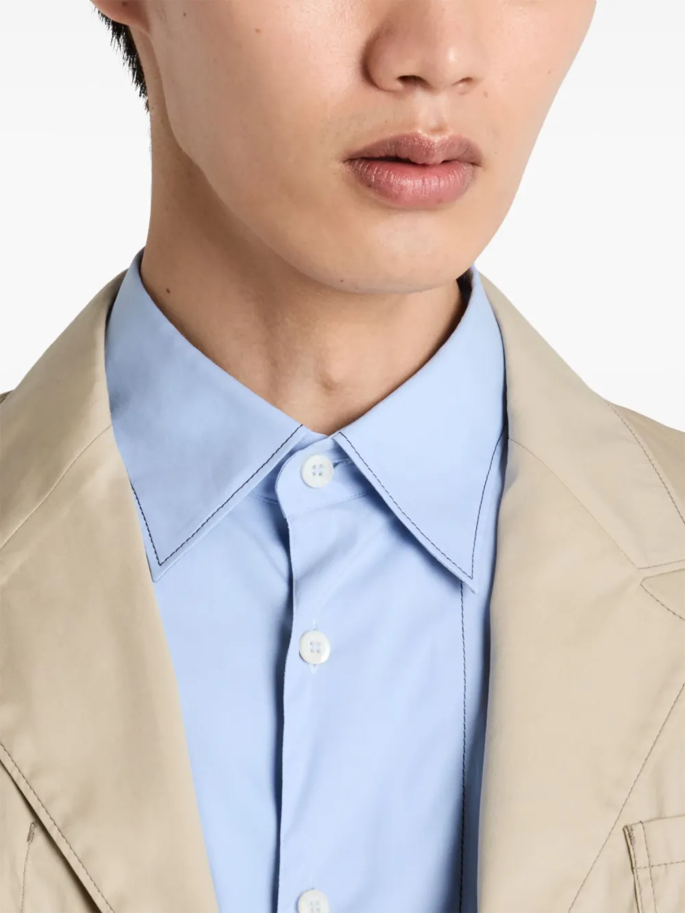 Prada Shirtjack met patch Beige