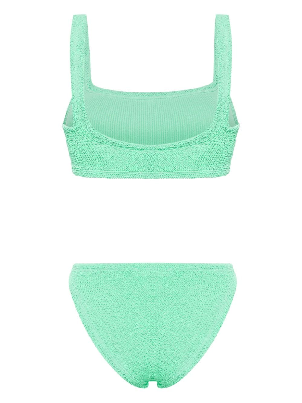 Shop Hunza G Xandra Crinkled Bikini Set In Green