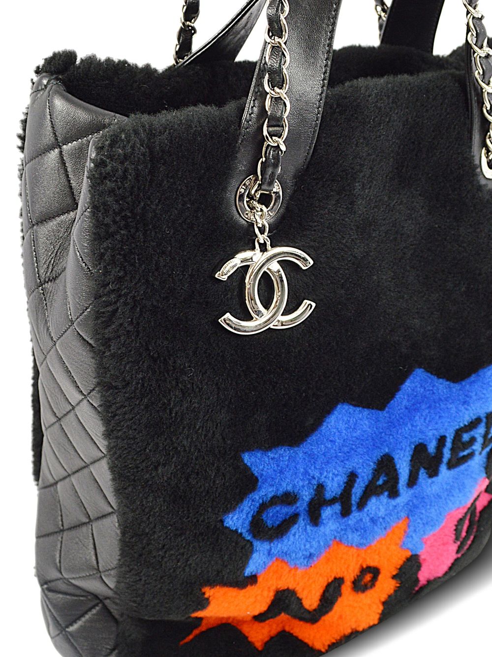 CHANEL 2014 No5 shearling tote bag Women