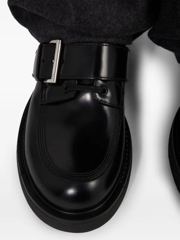 ＜セール＞ PRADA レザー シューズ ダービー ブラック 8 Prada レザーシューズ | ブラック | FARFETCH JP
