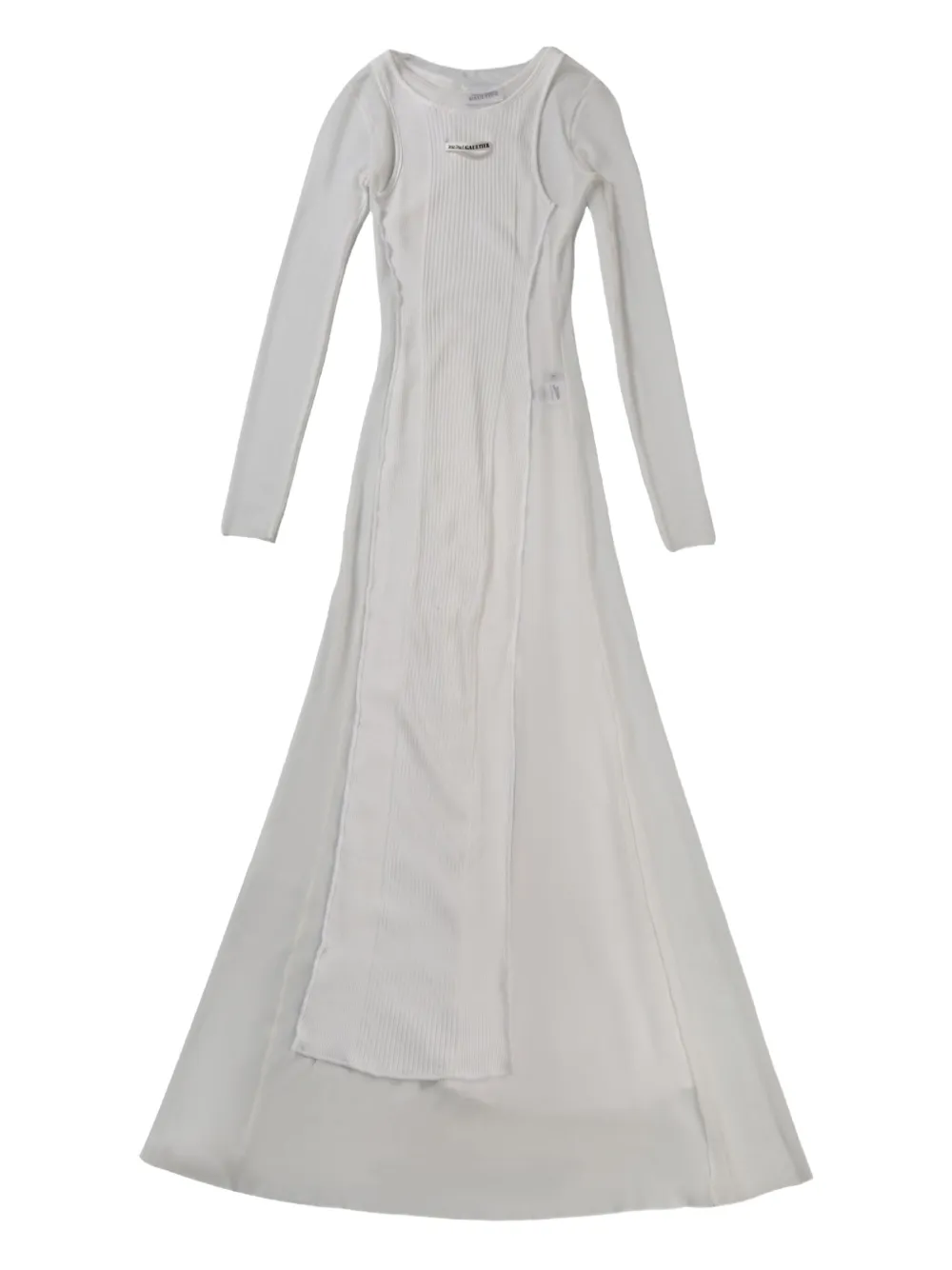 Jean Paul Gaultier tulle-panelled dress - ホワイト Jean Paul Gaultier tulle-panelled dress - ホワイト
