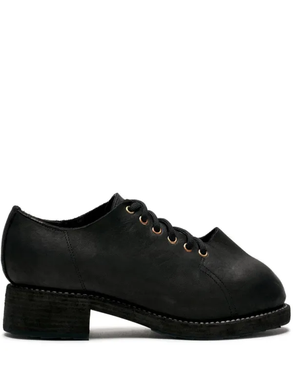 靴 nid de guepes leather shoes Nid De Guepes Horsehide Goodyear Washed Pointed Leather Sole