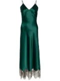 Gilda & Pearl emerald green V- neck dress