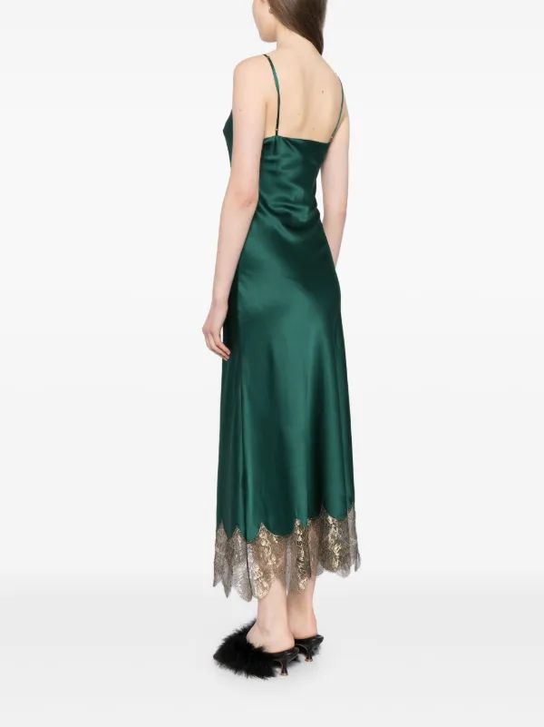 Gilda Pearl Emerald Green V Neck Dress Green FARFETCH AE