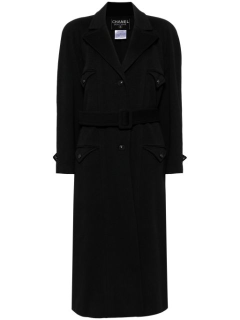 CHANEL 1997 CC-buttons cashmere coat Women