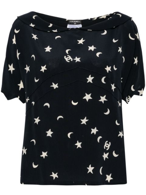 CHANEL 2008 short sleeve shirt blouse tops Women