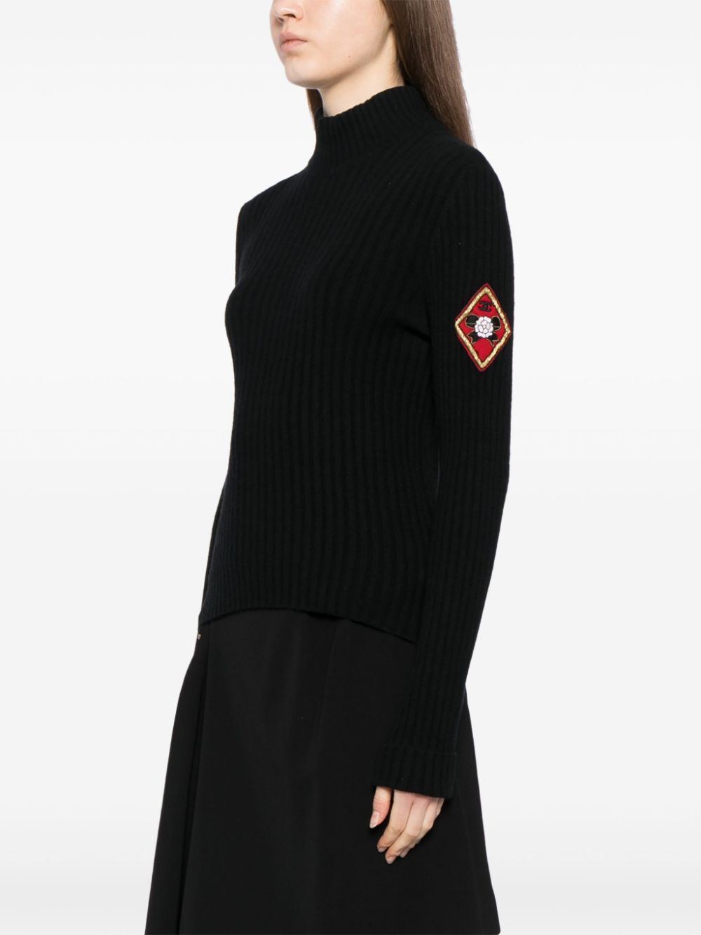 Cheap HOT SALE CHANEL 1990-2000s ribbed wool jumper Women