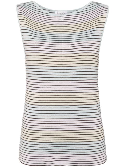 CHANEL 1998 CC striped tank top Women