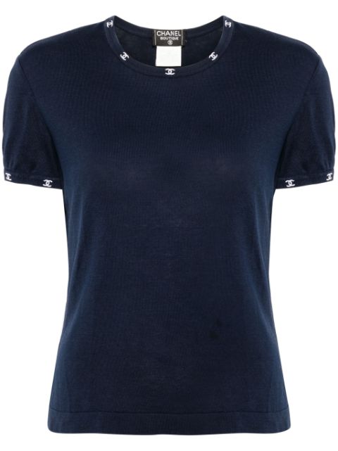 HOT SALE CHANEL 1996 short sleeve t-shirt tops Women