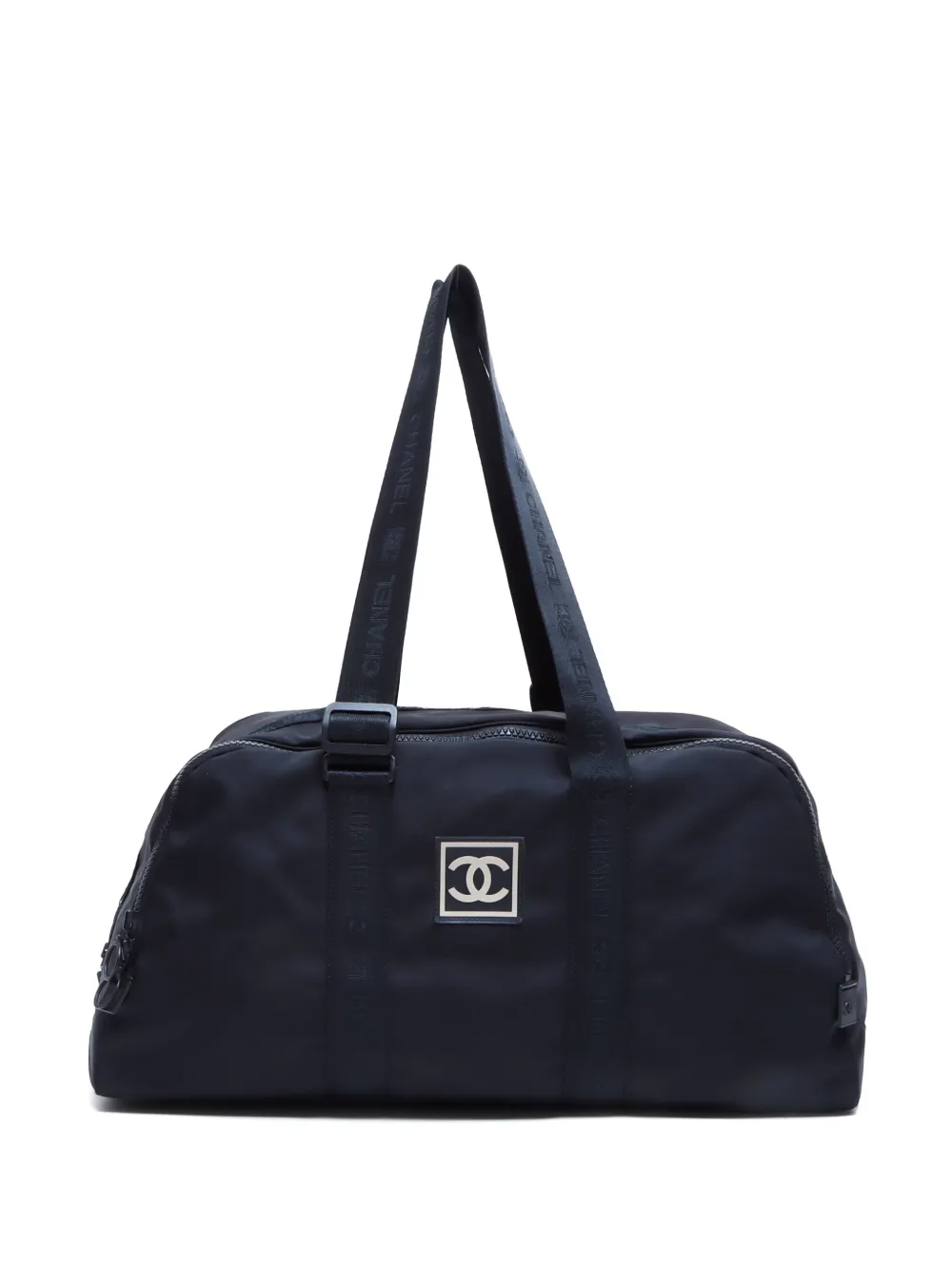 Pre-owned Chanel 2002 Sport Line Boston Bag In Black