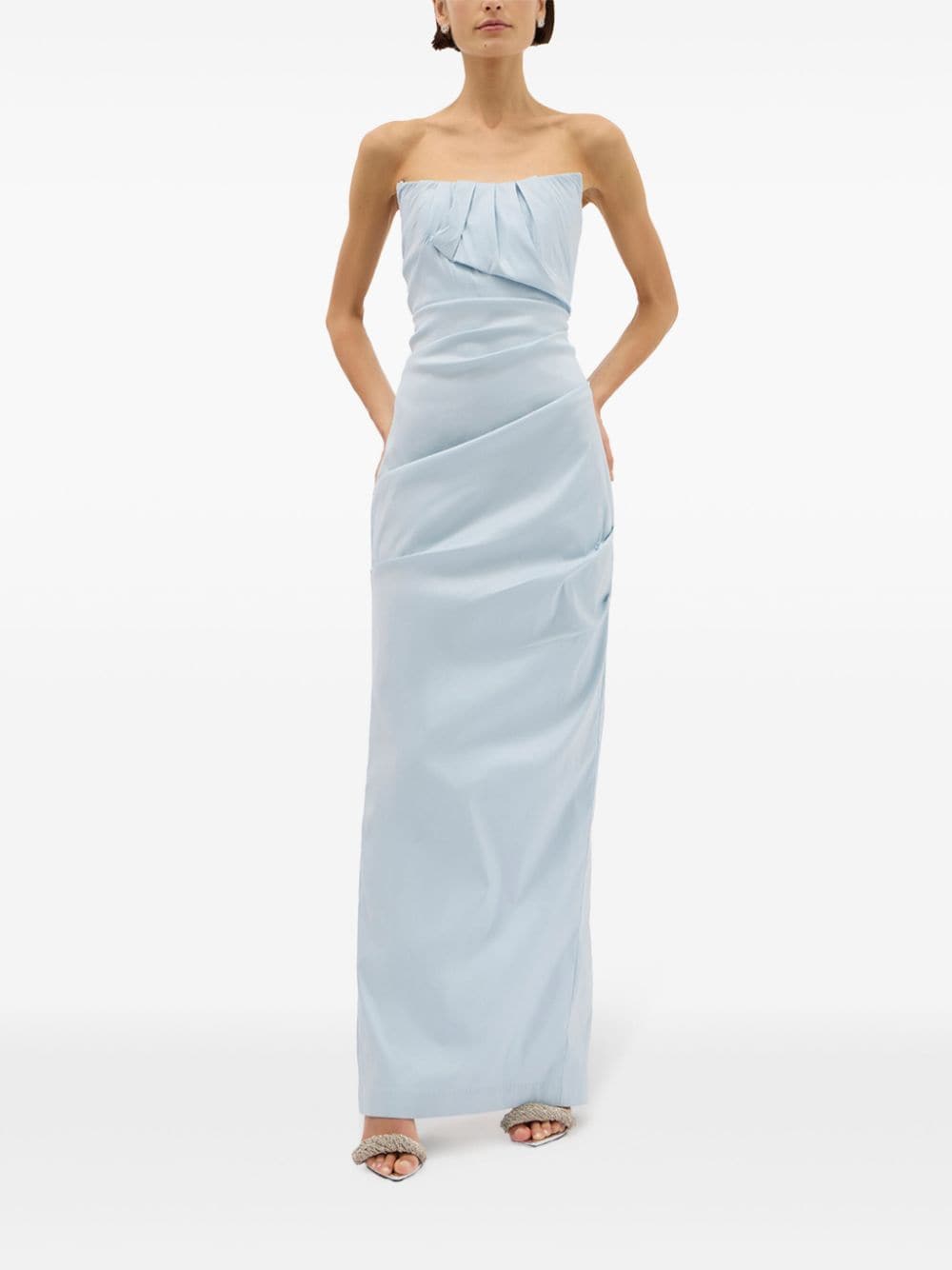 Shop Rachel Gilbert Sienna Maxi Dress In Blue