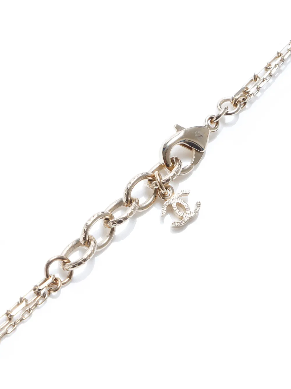 Pre-owned Chanel 2017 I Love Chain Necklace In Gold