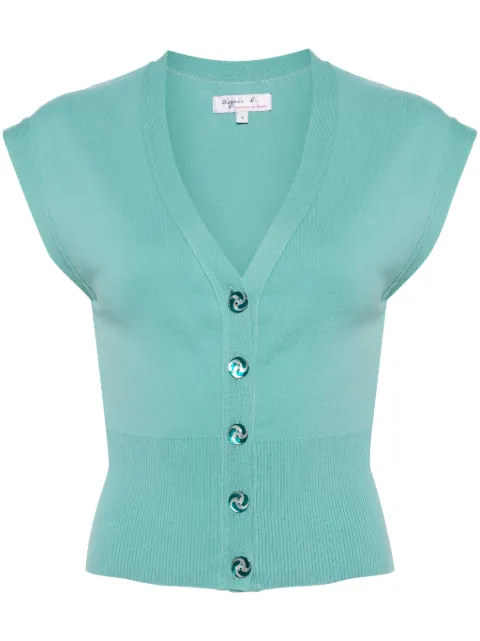 agnès b.  joke jersey cardigan