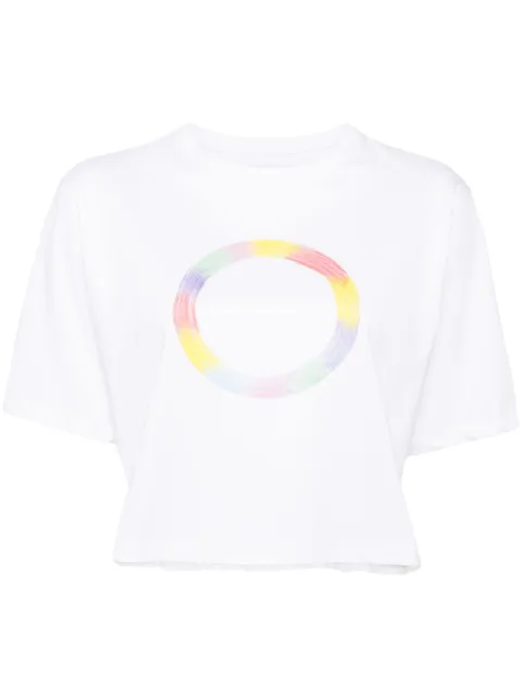 agnès b.  cropped short sleeves t-shirt