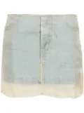 Christopher Esber layered denim miniskirt - Blue