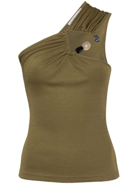 Christopher Esber one-shoulder ribbed tank top