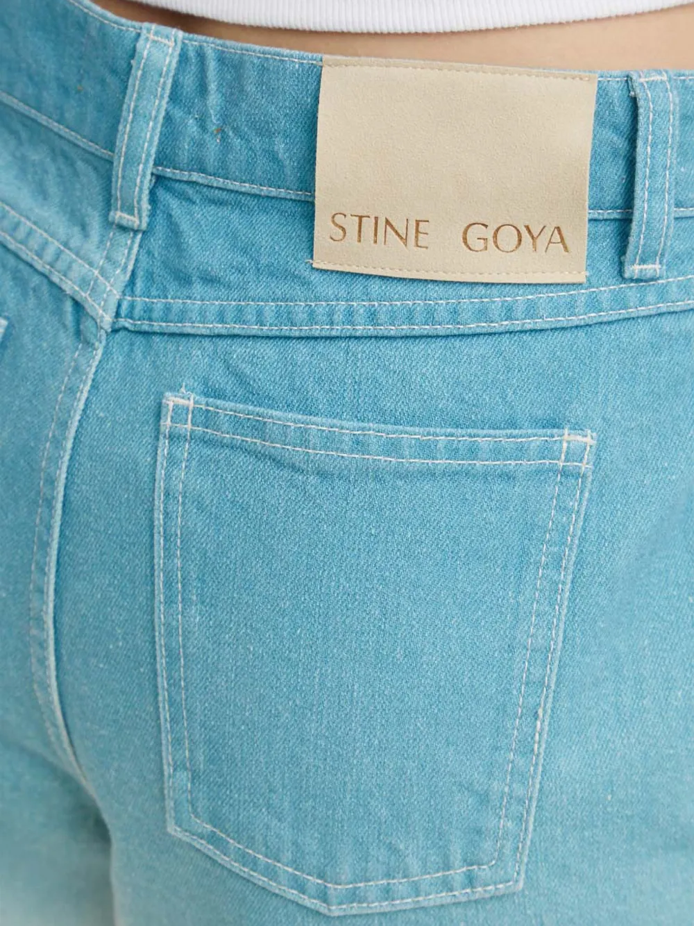 Stine Goya Joelle jeans met dip-dye print Blauw