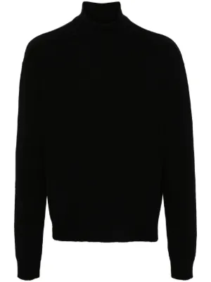 Prada ribbed-knit Hoodie | Black | FARFETCH