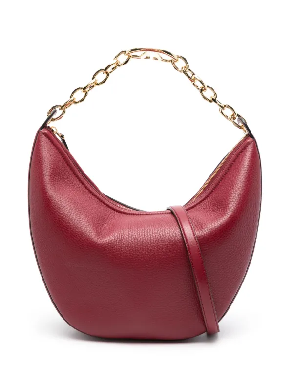 Valentino Garavani Sac à Main VLogo Moon Hobo Format Moyen Rouge