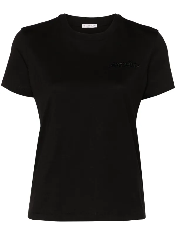 Moncler クルーネック Tシャツ | ブラック | FARFETCH JP