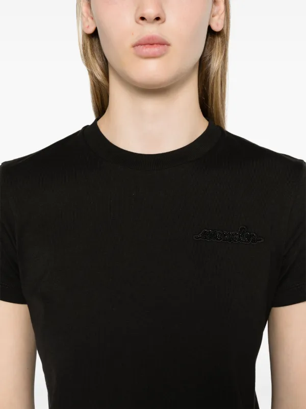 MONCLER クルーネック Tシャツ ブラック Moncler クルーネック Tシャツ | ブラック | FARFETCH JP