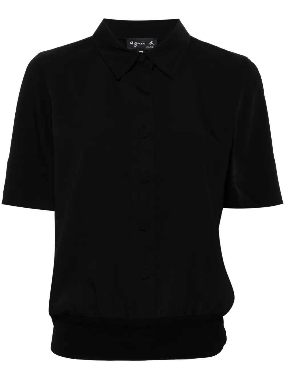 Agnès B. Crêpe Shirt In Black